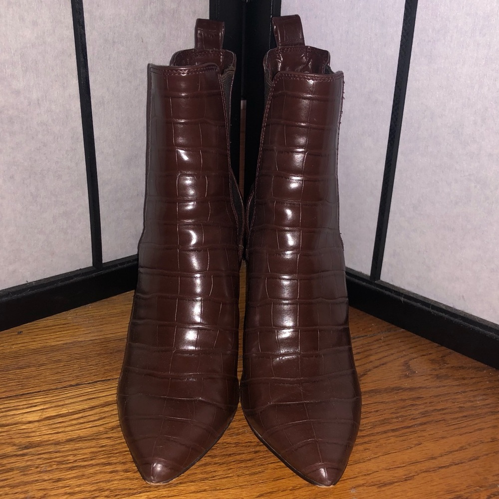 Subtle Snake Embossed Chelsea Boot